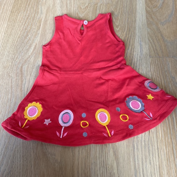 Little Green Radicals Dress with embroidered flowers used but in great condition - Picture 3 of 4